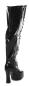 Preview: Plateau Overknee High Heels schwarz sehr weiter Schaft  XXL