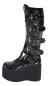 Preview: Lack Plateau Boots schwarz Gothic von Kassiopeya NEU