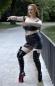 Preview: Pony Extrem Overknee High Heels schwarz