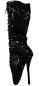 Preview: Lack Ballet High Heel Boots schwarz