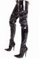 Preview: Crotch Overknee High Heels schwarz extra lang