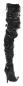Preview: Crotch Overknee High Heels schwarz extra lang
