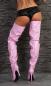 Preview: Crotch Plateau Overknee High Heels pink Übergrößen