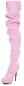 Preview: Crotch Plateau Overknee High Heels pink Übergrößen