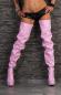 Preview: Crotch Plateau Overknee High Heels pink Übergrößen