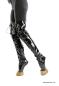 Preview: Extrem Pony Overknee High Heels schwarz gold
