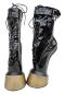 Preview: Extrem Pony High Heels Boots schwarz gold