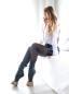 Preview: Extrem Pony High Heels Boots schwarz gold