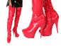 Preview: Kassiopeya Lack Plateau Overknee High Heels rot