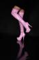 Preview: Lack Plateau Overknee High Heels pink