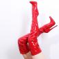 Preview: Crotch Lack Overknee High Heels Stiefel rot
