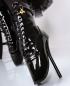 Preview: Lack Ballett Stiefeletten High Heels schwarz