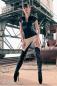Preview: Lack Overknee Ballett High Heels schwarz