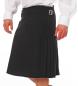 Preview: Schottenrock Kilt Solid Black schwarz