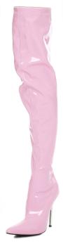 Lack Overknee High Heels pink