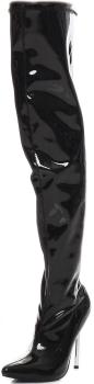 Lack Overknee High Heels schwarz