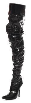 Crotch Overknee High Heels schwarz extra lang