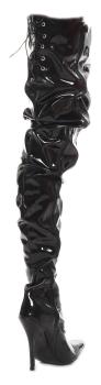 Crotch Overknee High Heels schwarz extra lang