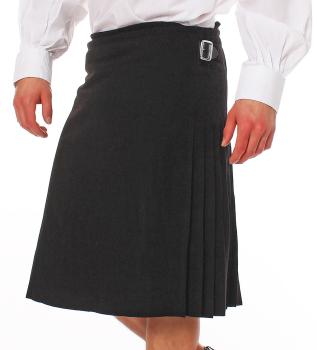 Schottenrock Kilt Solid Black schwarz