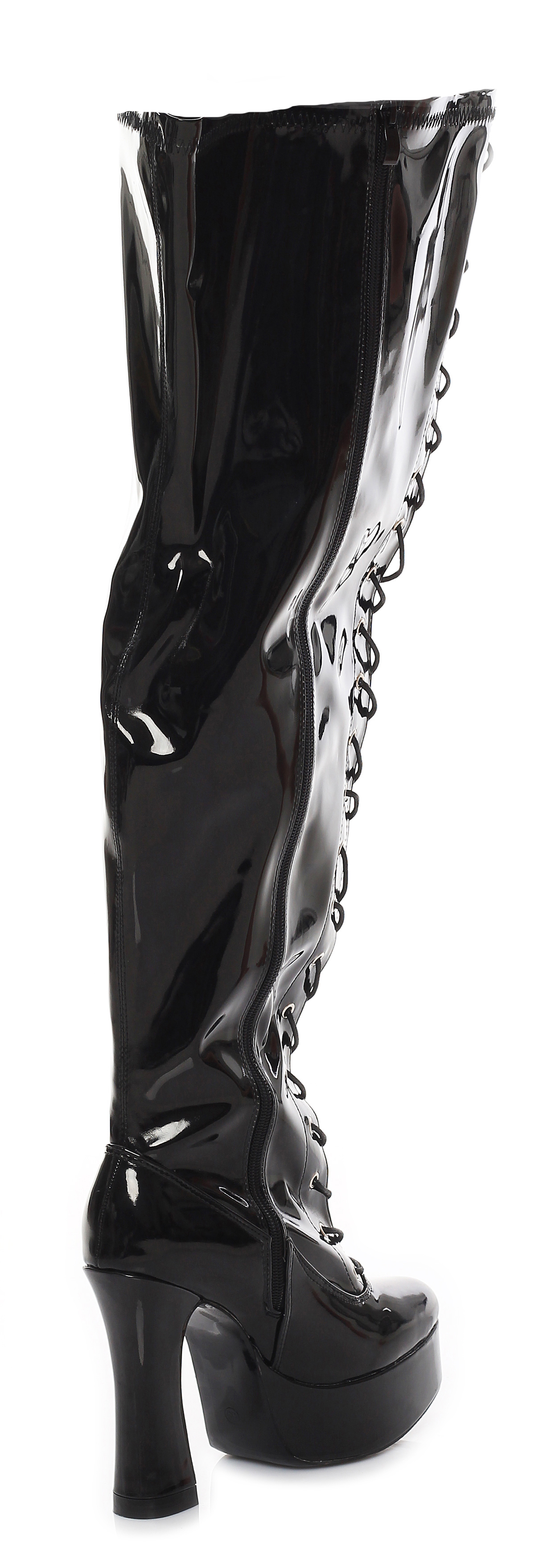 plateau overknee high heels