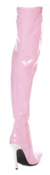 Lack Overknee High Heels pink