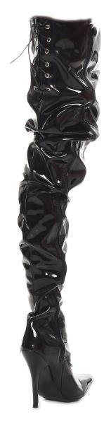 Crotch Overknee High Heels schwarz extra lang