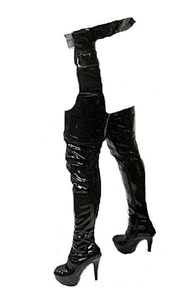 Plateau Chap Boots Overknee High Heels