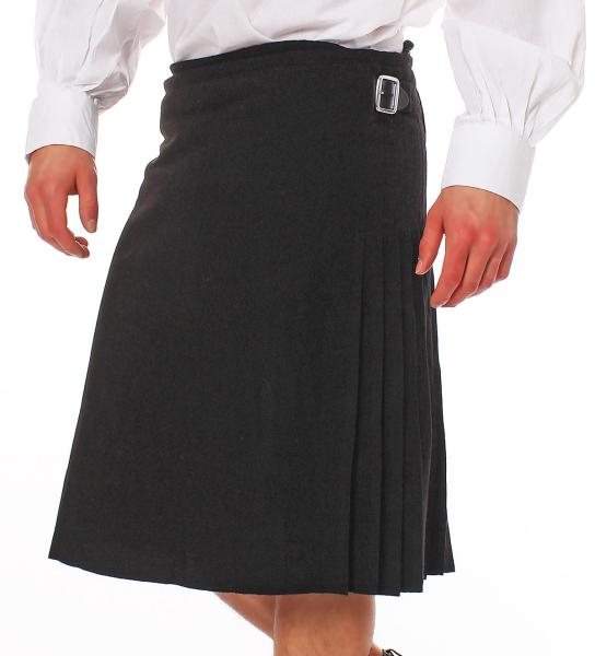 Schottenrock Kilt Solid Black schwarz
