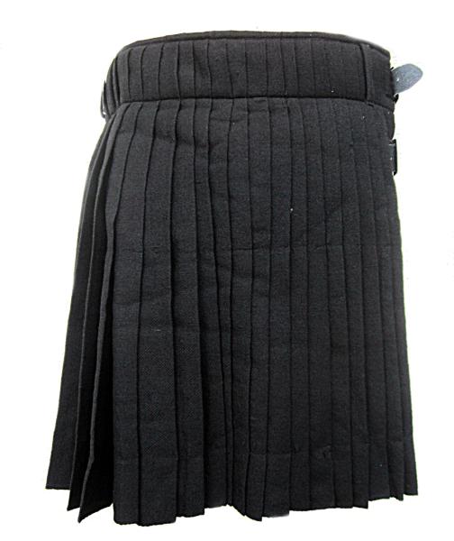 Schottenrock Kilt Solid Black schwarz
