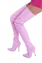 Crotch Overknee High Heels Stiefel pink extra lang